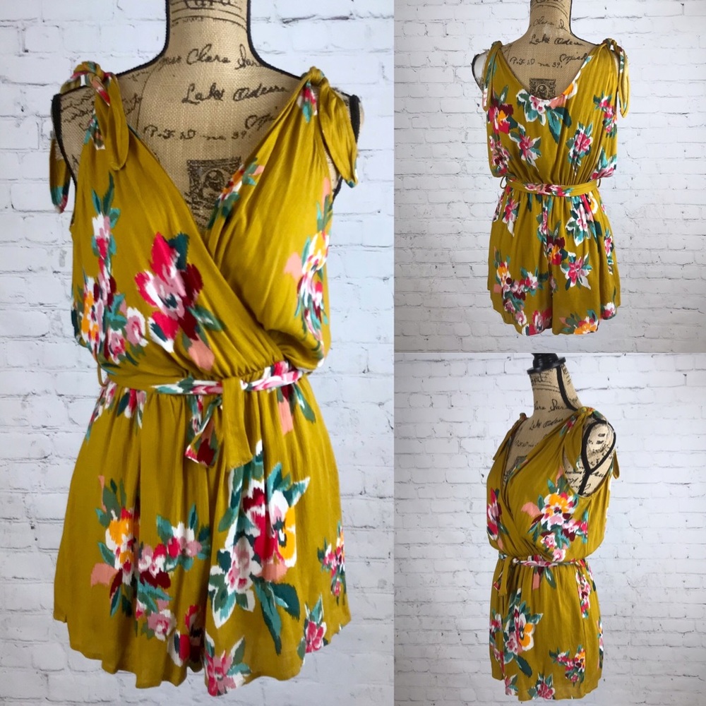 Crescent Mustard Floral Jumpsuit